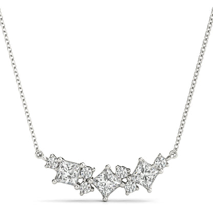Princess Cut Bar Diamond Pendant with Round Accents, product view 3 | Southern Star Diamonds