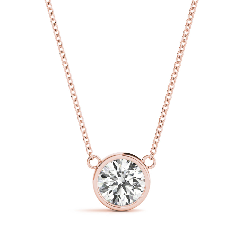Solitaire Bezel Set Diamond Pendant, product view 2 | Southern Star Diamonds