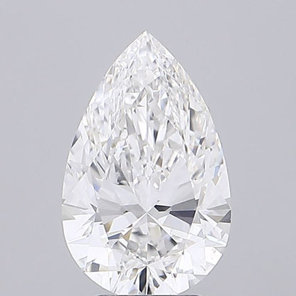 Custom Pear Claw Solitaire with Wrap Around Hidden Halo and Pave Band Engagement Ring