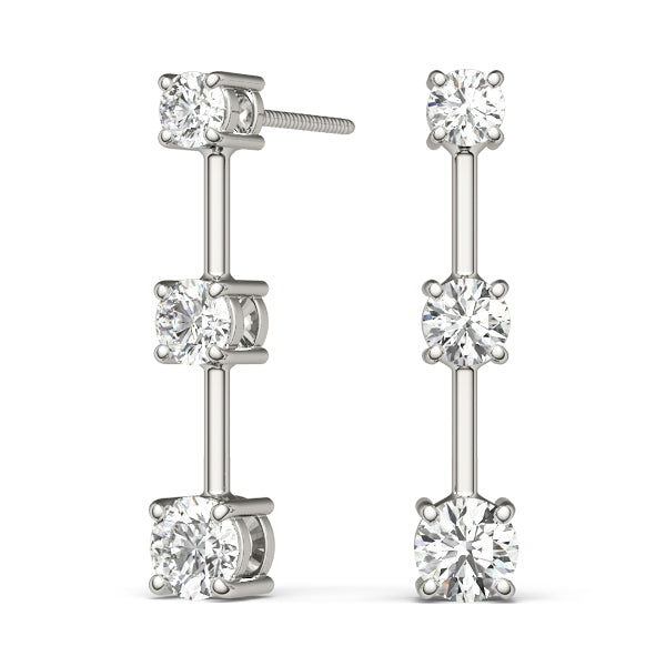 Three Stone Diamond Drop Earrings | Southern Star Diamonds