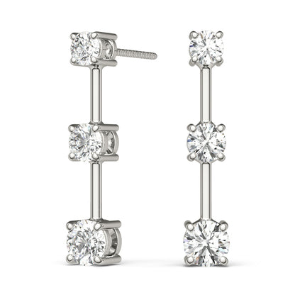 Three Stone Diamond Drop Earrings | Southern Star Diamonds
