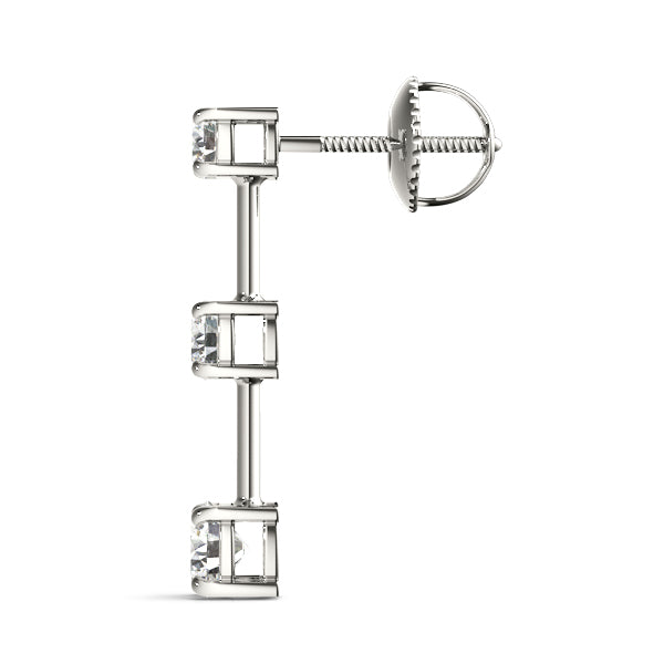 Three Stone Diamond Drop Earrings, product view 2 | Southern Star Diamonds