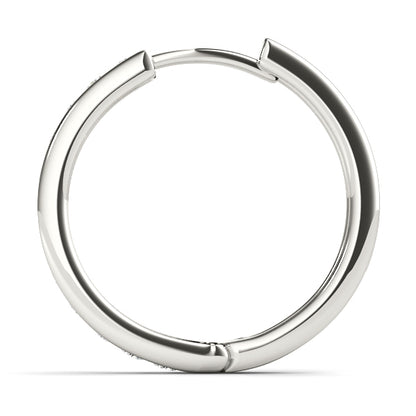 Channel Set Diamond Hoop Earrings, product view 2 | Southern Star Diamonds