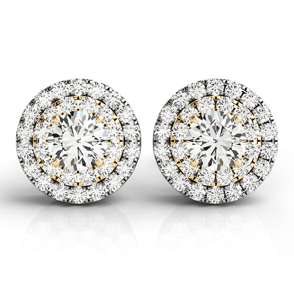 Lotus Round Halo Earrings | Southern Star Diamonds