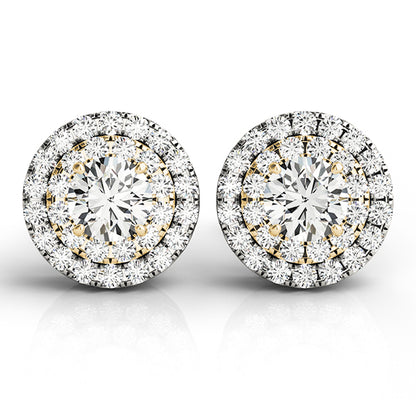 Lotus Round Halo Earrings | Southern Star Diamonds