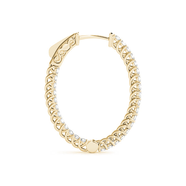 1.2 Inch Lucida Oval Hoop
