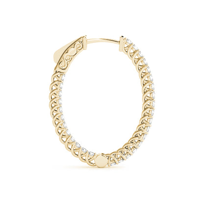 1.2 Inch Lucida Oval Hoop
