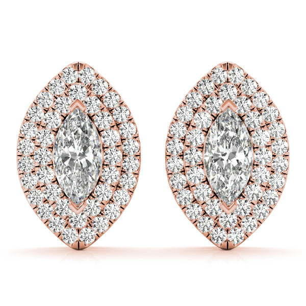 Double Halo Mq Earrings