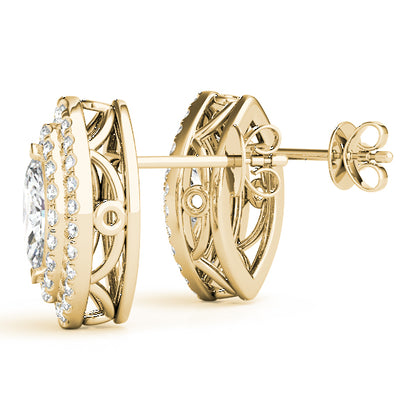 Double Halo Mq Earrings