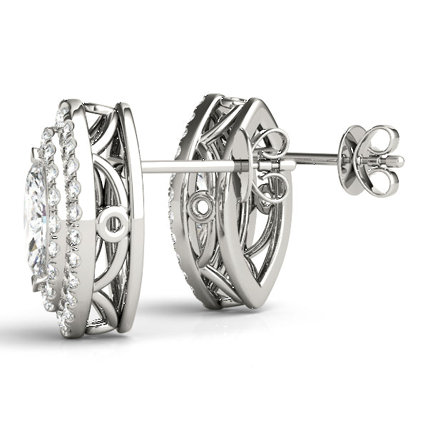 Double Halo Mq Earrings