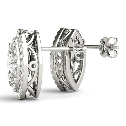 Double Halo Mq Earrings