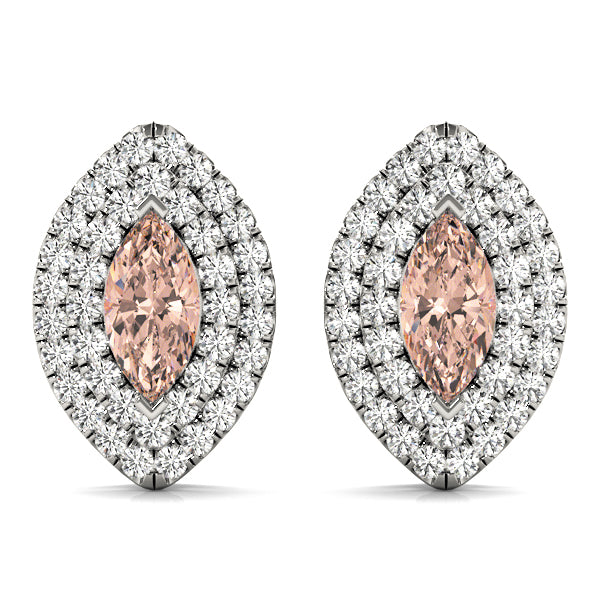 Double Halo Mq Earrings