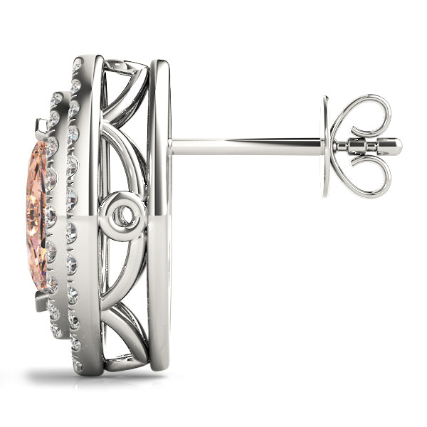 Double Halo Mq Earrings