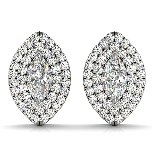 Double Halo Mq Earrings