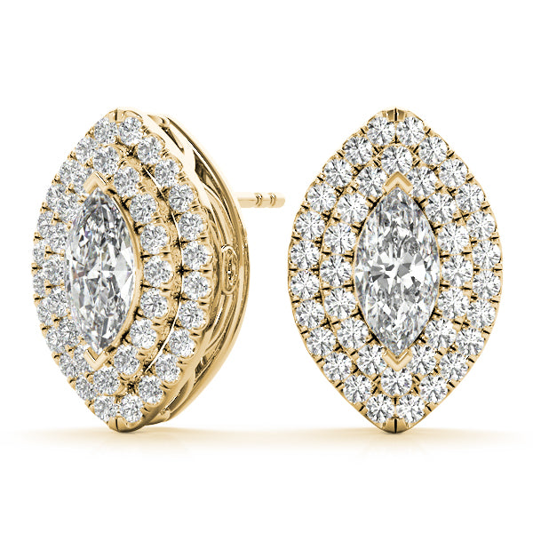Double Halo Mq Earrings