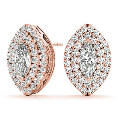 Double Halo Mq Earrings