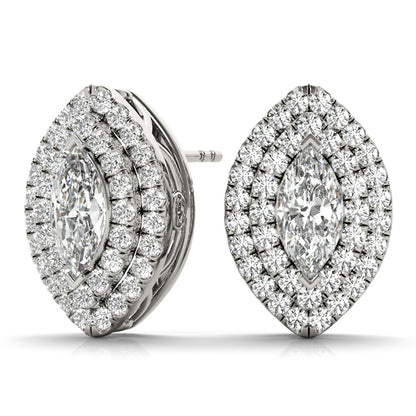 Double Halo Mq Earrings