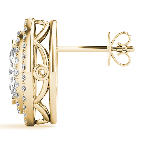 Double Halo Mq Earrings