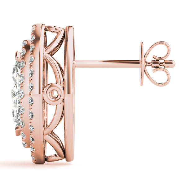 Double Halo Mq Earrings