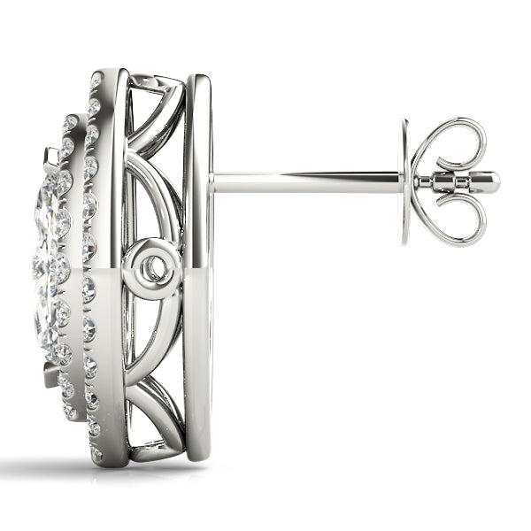Double Halo Mq Earrings