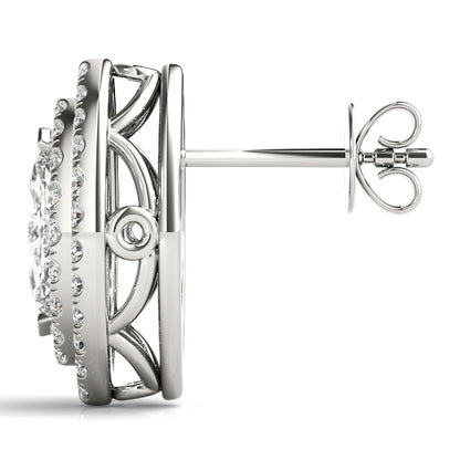 Double Halo Mq Earrings