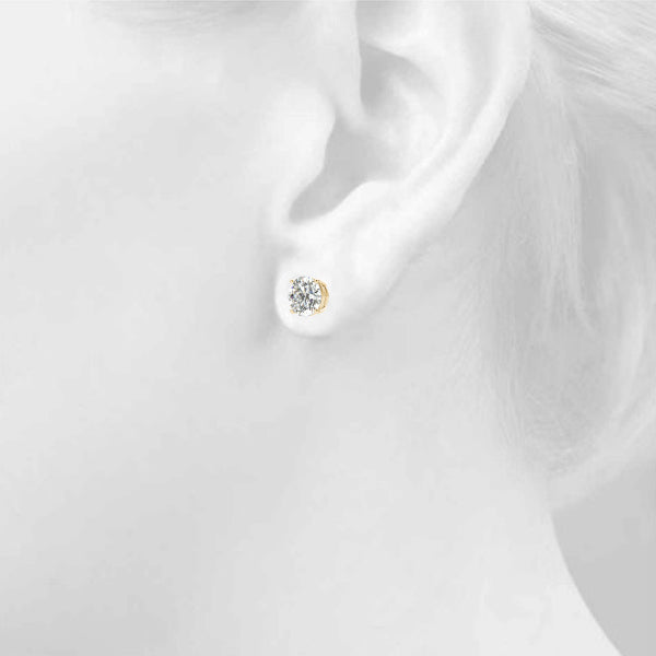 1.25ct Standard 4 Prong Wire Earrings