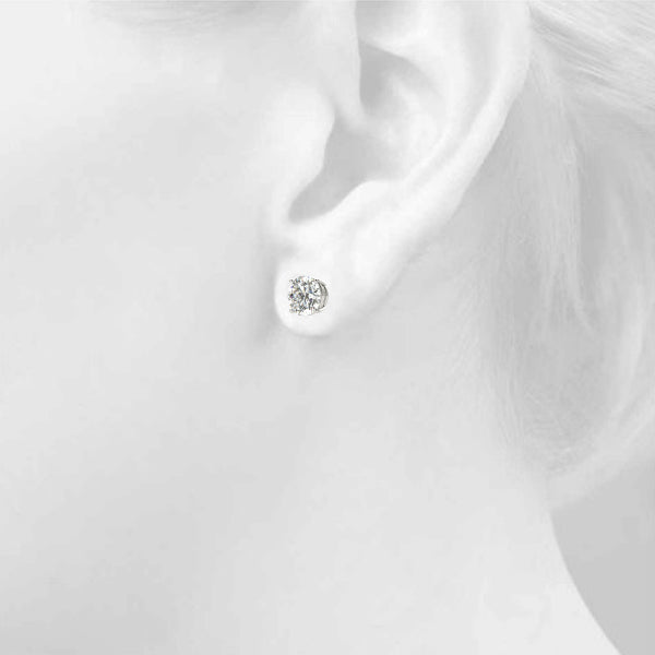 1.25ct Standard 4 Prong Wire Earrings