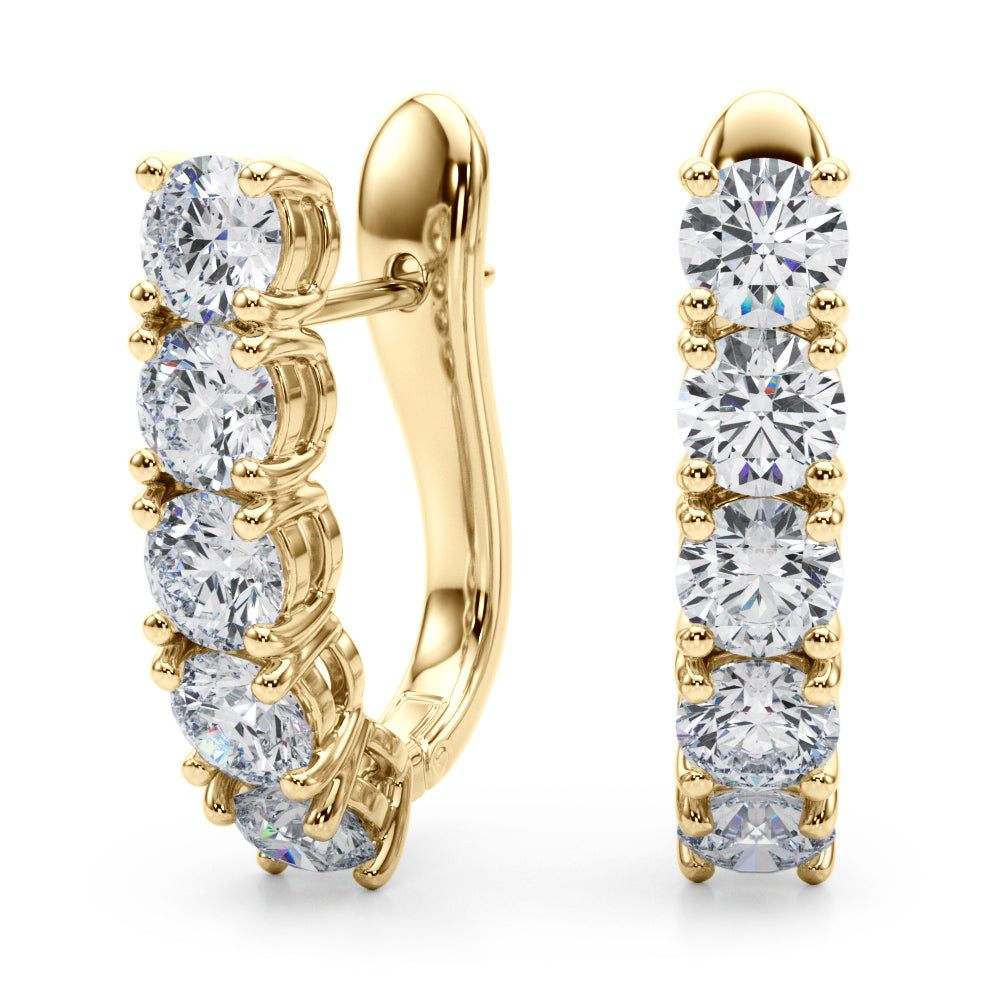 Chrysanthemum Omega Back Earrings | Southern Star Diamonds