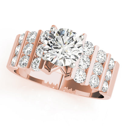 Fingerlime Multirow Engagement Ring - Rose Gold