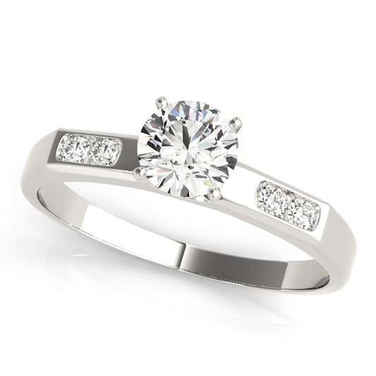 Gleditsia Pave Engagement Ring - Front