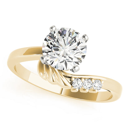 Macrozamia Unique Engagement Ring - Yellow Gold