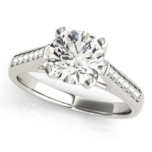 Zamia Pave Engagement Ring - Front