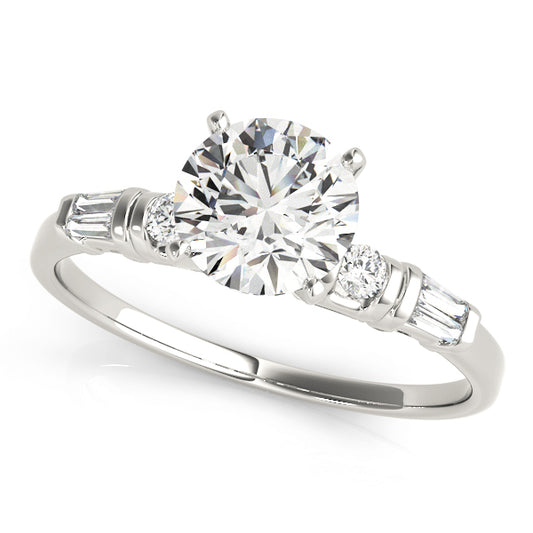 Bauera Three Stone Engagement Ring - Front