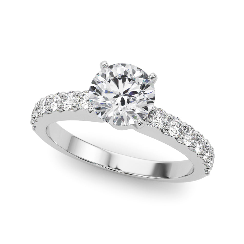 Prasophyllum Pave Engagement Ring