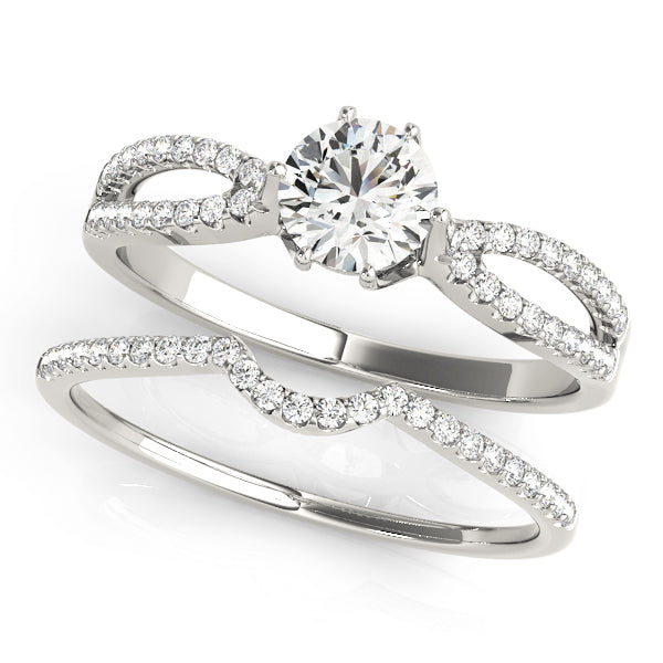 Stenocarpus Multirow Engagement Ring - On Set