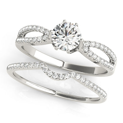 Stenocarpus Multirow Engagement Ring - On Set
