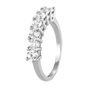 8 Stone Wedding Band