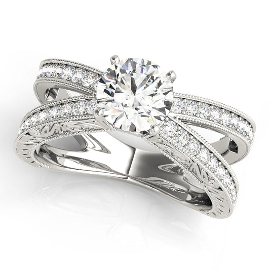 Eriocaulon Multirow Engagement Ring - Front