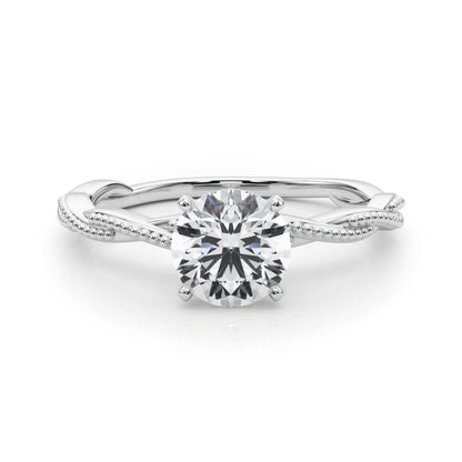Adansonia Unique Engagement Ring - On Set