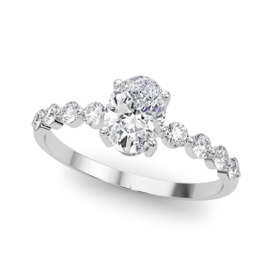 Zenobia Pave Engagement Ring - Front