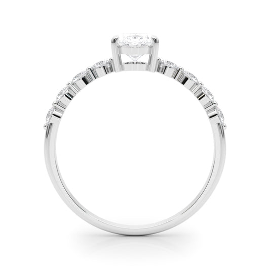 Zenobia Pave Engagement Ring - Side