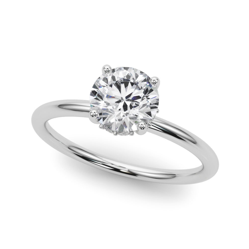 Hardenbergia Hidden Halo Engagement Ring