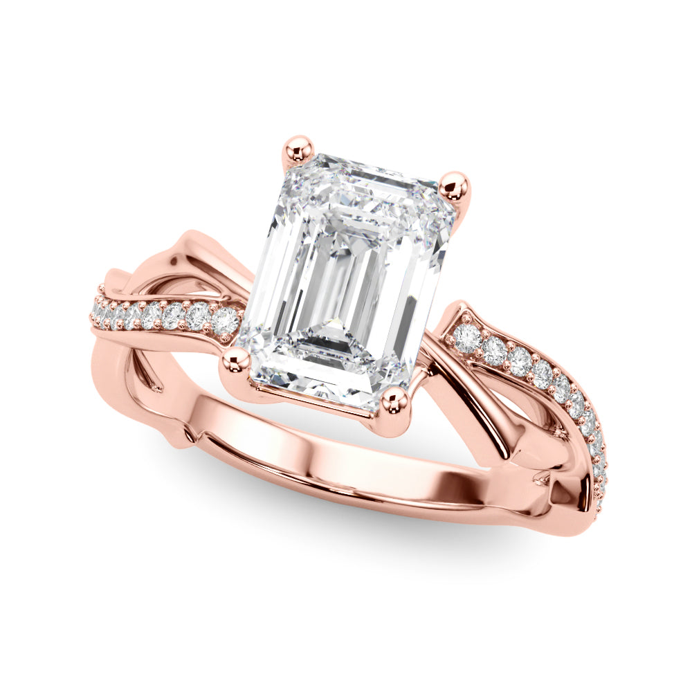 Twisted Shank Engagement Ring