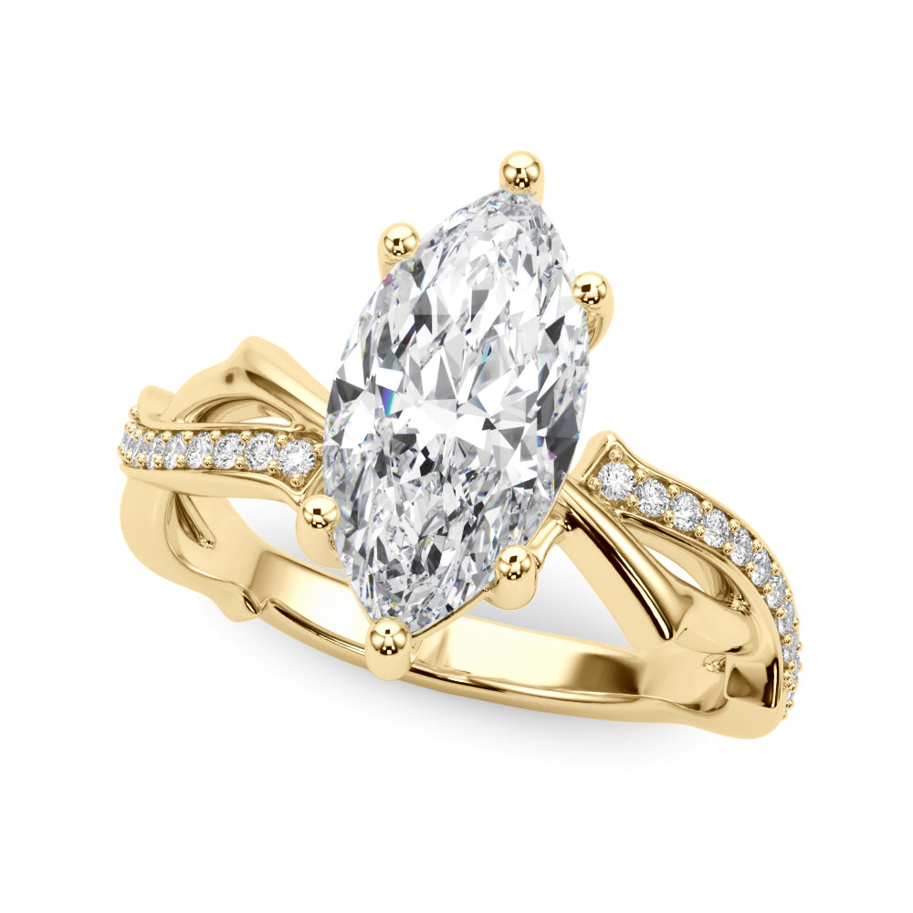 Twisted Shank Engagement Ring