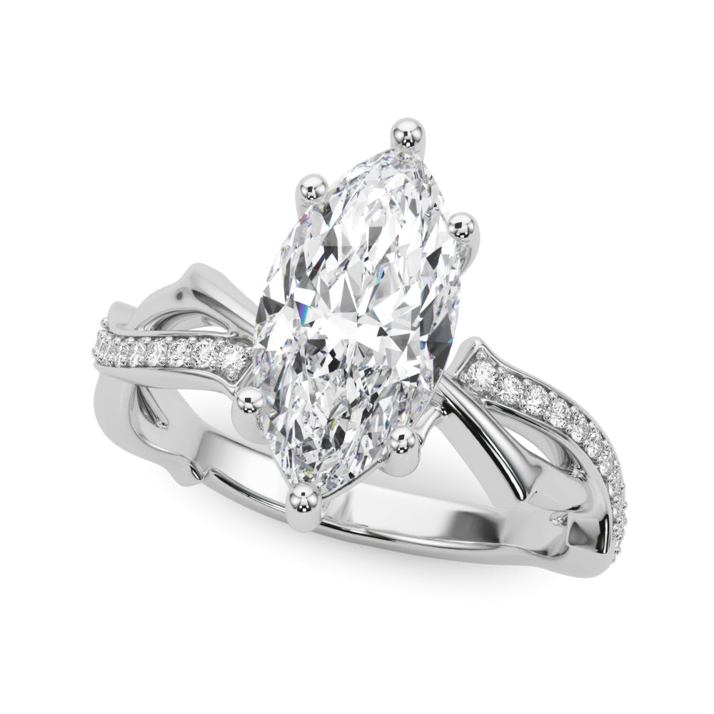 Twisted Shank Engagement Ring