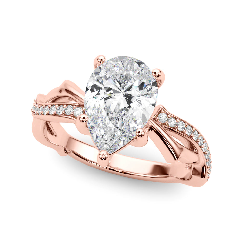 Twisted Shank Engagement Ring