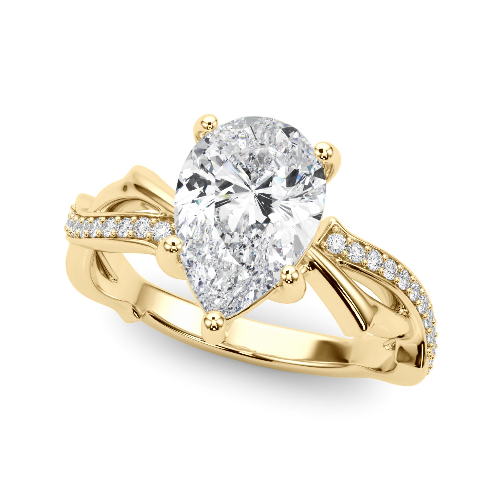 Twisted Shank Engagement Ring