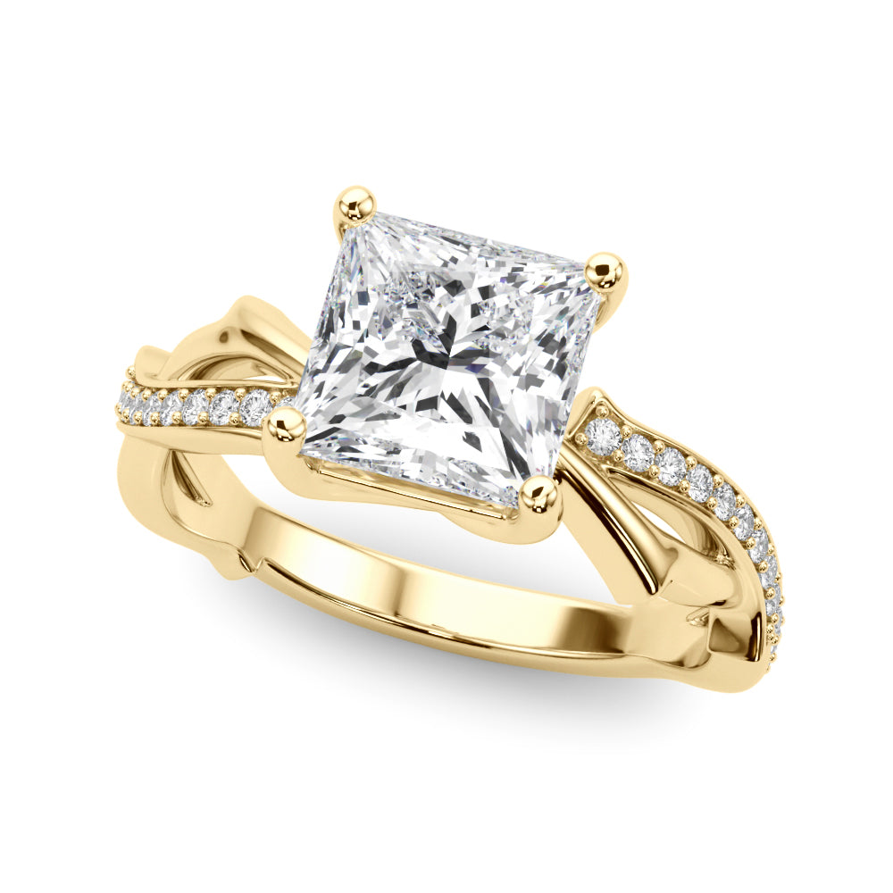 Twisted Shank Engagement Ring