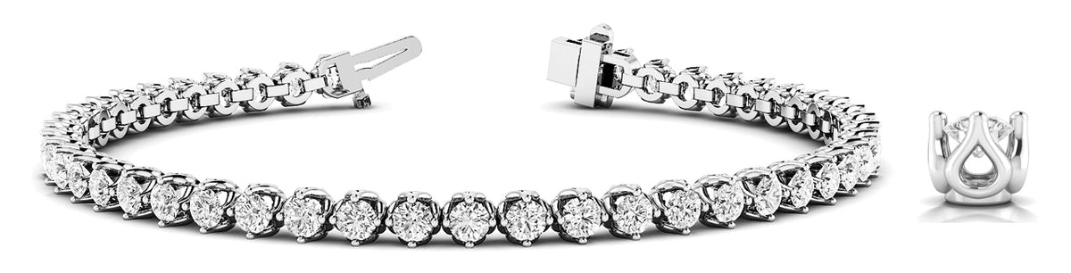 Thryptomene 4 Prong Inline Bracelet, product view 3 | Southern Star Diamonds