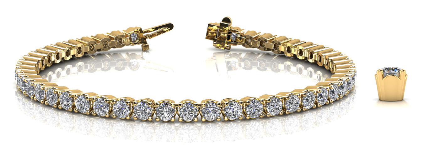 4 Prong In Line Tennis Bracelet
